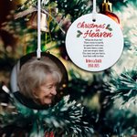 Gepersonaliseerde foto keramiek Kerst in de hemel Ornament kerstboom Decor Herdenkingscadeau voor familie
