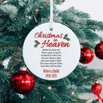 Gepersonaliseerde foto keramiek Kerst in de hemel Ornament kerstboom Decor Herdenkingscadeau voor familie