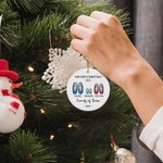 Personalised Our First Christmas As A Family of Three Lovely Christmas Ornament Tree Hanging Home Decor Gift for Family