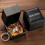 Portachiavi personalizzato a forma di casco con confezione regalo e nome inciso regalo di compleanno per la festa del papà per uomo