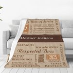 Personalisierte Best Achievement Super Soft Retirement Blanket Happy Retirement Farewell Geschenk für Mitarbeiter Freunde