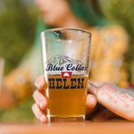 Personalisierte lustige blauen Kragen Druck Lebensmittelqualität 16oz Bierglas mit Namen Bar Glaswaren Vatertag Geburtstag Geschenk für Bierliebhaber Familie