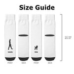 Calcetines personalizados con la silueta del perro y su dueño con nombre Aniversario Cumpleaños Regalo para el amante de las mascotas