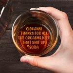 Bicchiere da whisky da 295ml stile old fashioned personalizzato con nomi festa del papà regalo di compleanno per papà