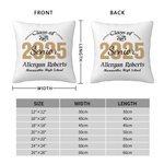 Personalizzato Classe 2025 Senior Pride Graduation Throw Pillow Cover Cerimonia di laurea regalo per gli amici adolescenti