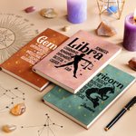 Personalized Positive Zodiac Character Traits Name A5 Notebook with 100 Lined Pages Birthday Self Affirmation Gift for Constellation Lovers Friends