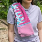 Personalized Multicolor Baseball Ice Cream Dripping Towel with Name and Number Portable Birthday Sport Accessories Gift for Baseball Sport Lovers