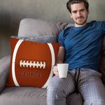 Gepersonaliseerd bal thema ontwerp vierkante zachte kussenhoes met naam Home Decor Housewarming verjaardagscadeau voor bal sportliefhebbers