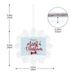 Personalisierte Hund erste Weihnachten Schneeflocke Ornament Christbaumschmuck Geschenk für Hundeliebhaber Hund Mama Hund Papa