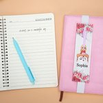 Marque-page en cuir avec pochette pour stylo Accessoire de lecture pour le bureau Cadeau d'anniversaire pour les rats de bibliothèque Famille Amis