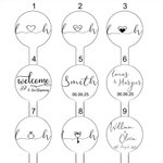 Lot de 50 Bâtonnets Mélangeurs Personnalisés avec Initiale Nom Date Gravés à Design Fixe Accessoires de Cocktail en Bois Cadeaux de Mariage Soirée