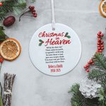 Gepersonaliseerde foto keramiek Kerst in de hemel Ornament kerstboom Decor Herdenkingscadeau voor familie