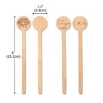 Lot de 50 Bâtonnets Mélangeurs Personnalisés avec Initiale Nom Date Gravés à Design Fixe Accessoires de Cocktail en Bois Cadeaux de Mariage Soirée