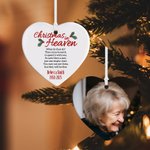 Gepersonaliseerde foto keramiek Kerst in de hemel Ornament kerstboom Decor Herdenkingscadeau voor familie