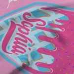 Personalized Multicolor Baseball Ice Cream Dripping Towel with Name and Number Portable Birthday Sport Accessories Gift for Baseball Sport Lovers