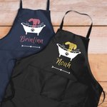 Personalized Multicolor Glitter Dog Grooming Paw Print Waterproof Apron with Pockets and Name Grand Opening Gift for Dog Lovers Groomers