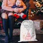 Personalized Pink Nutcracker Drawstring Strap Pack First Christmas Gift for Family or Friend