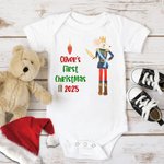 Personalized First Christmas Fairytale Characters Baby Romper Cartoon Onesie with Name Baby Shower Christmas Gift for Newborn Girl Boy