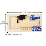 Personalized Graduation Cap Wooden Money Holder with Name Funny Cash Party Favor Gift for Class of 2025 Graduates