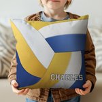 Gepersonaliseerd bal thema ontwerp vierkante zachte kussenhoes met naam Home Decor Housewarming verjaardagscadeau voor bal sportliefhebbers