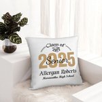 Personalizzato Classe 2025 Senior Pride Graduation Throw Pillow Cover Cerimonia di laurea regalo per gli amici adolescenti