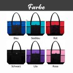 Personalisierte Große Netz Tragetasche mit Strickmotiv und Namen Geburtstagsgeschenk für Nähen- und Häkelnliebhaber