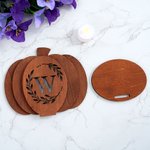 Gepersonaliseerde 3D Pompoen Theelichthouder met Initiaal en LED-kaars Woondecoratie Halloween Verjaardagscadeau voor Vriend Familie