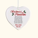 Gepersonaliseerde foto keramiek Kerst in de hemel Ornament kerstboom Decor Herdenkingscadeau voor familie