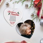 Gepersonaliseerde foto keramiek Kerst in de hemel Ornament kerstboom Decor Herdenkingscadeau voor familie