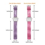 Bracelet de montre en toile souple à ouverture rapide compatible avec l'Apple Watch Cadeau d'anniversaire pour la famille et les amis