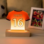 Lámpara de noche LED acrílica con base de madera para decoración del hogar Regalo de cumpleaños para los amantes del deporte