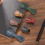 Personligt graverat namn Läder Magnetiskt bokmärke Clip Lästillbehör Födelsedagspresent för bokälskare Bokmal