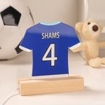 Lámpara de noche LED acrílica con base de madera para decoración del hogar Regalo de cumpleaños para los amantes del deporte