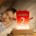 Lámpara de noche LED acrílica con base de madera para decoración del hogar Regalo de cumpleaños para los amantes del deporte