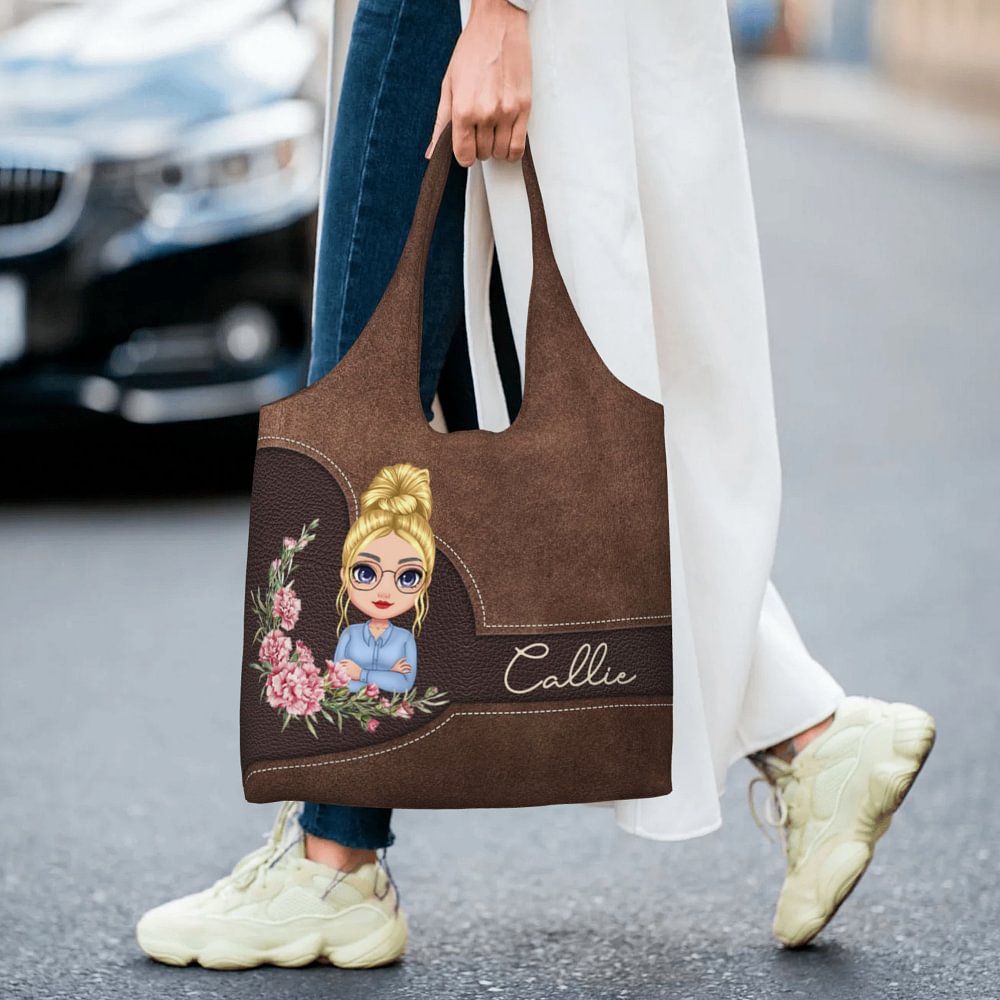 UIDMEN Personalisierte Jute-Tragetasche - Individuell Mit Namen & Geburtsblume