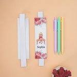 Marque-page en cuir avec pochette pour stylo Accessoire de lecture pour le bureau Cadeau d'anniversaire pour les rats de bibliothèque Famille Amis