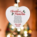 Gepersonaliseerde foto keramiek Kerst in de hemel Ornament kerstboom Decor Herdenkingscadeau voor familie