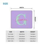 Alfombrilla de ratón antideslizante personalizada multicolor con nombre e inicial Cumpleaños Artículos para el hogar Oficina Regalo para la familia Amigos