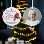 Personalisierte Keramik Ornament Kardinal erscheint, wenn Engel in der Nähe sind Home Dekoration Weihnachten Erinnerung Geschenk für Familie