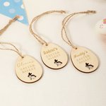 Personalisierte niedlichen Hasen hölzernen Osterkorb Tag mit eingraviertem Namen Eier jagen Party Gunst Ostern Geschenk für Kinder