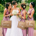 Personalizada Glitter Color Sólido Bolsa de Yute Tote con Nombre Boda Ducha Nupcial Despedida de Soltera Regalo para Damas de Honor Amigas