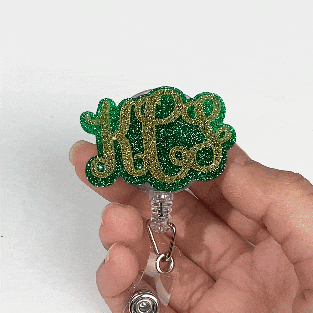 Badge personnalisé en acrylique avec monogramme Cadeau d'anniversaire pour médecin, infirmière, personnel médical