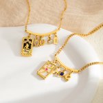 Collier personnalisé Tarot Zodiac Birthstone Initial Number Dainty Astrology Jewelry Birthday Gift for Women Astrology Lovers