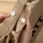 Personaje de dibujos animados personalizado Bolsa de yute reutilizable con nombre y profesión Regalo de cumpleaños en agradecimiento al personal médico y de enfermería