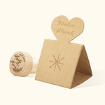 Personalisierter Holz Weinkorken Verschluss mit Pop-up Stopper Ständerkarte Geschenk für Weinliebhaber