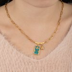Collier personnalisé Tarot Zodiac Birthstone Initial Number Dainty Astrology Jewelry Birthday Gift for Women Astrology Lovers