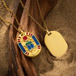 Personalisierte Skarabäus Halskette mit Ägypten Namen Gravur Geburtstag Geschenk für Liebhaber der Alten Ägyptischen Kultur