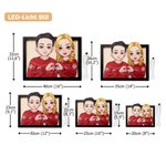 Personalisierter Holz Herz-Geste Cartoon-Figuren Bilderrahmen mit Namen und Halter Haus Dekoration Valentinstag Jahrestag Geschenk für Paare