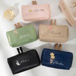Borsa trucco personalizzata con nome Accessori da viaggio portatili Compleanno Regalo di addio al nubilato per le donne
