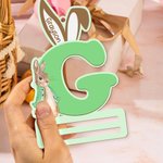 Personalisierte niedlichen Peter Rabbit hölzernen Geld Halter mit Initialen und Namen Ostern Korb Stuffers Geschenk für Kinder